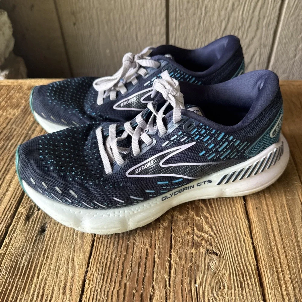 Brooks Glycerin 20 Peacoat Lilac Blue Running Shoes 1203701B499 Womens Size 6.5